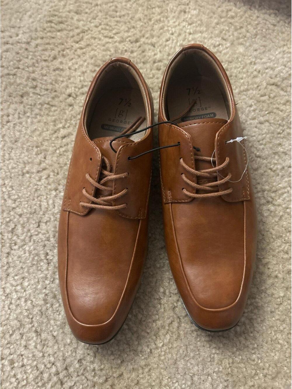 C358 7.5 memory foam George oaxford work shoes brown